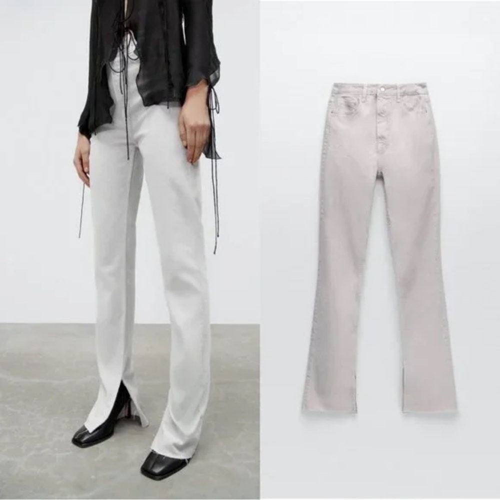 Zara split hem jeans